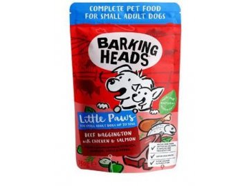 BARKING HEADS Little Paws Beef+Chicken+Salmon kapsička 150g