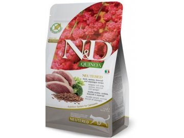 N&D CAT QUINOA Neutered Duck &Broccol&Asparag 1,5kg