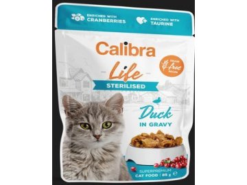 Calibra Cat Life kapsa Sterilised Duck in gravy 85g