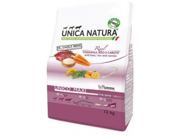 Unica Natura Dog Unico Maxi Wild boar rice carrot 12kg