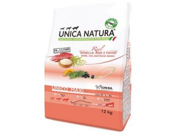 Unica Natura Dog Unico Maxi Lamb rice and beans 12kg