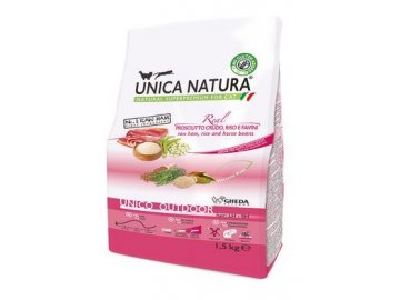Unica Natura Cat Outdoor Raw Ham, rice and beans 1,5kg