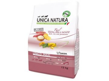 Unica Natura Dog Unico Maxi Duck rice and pot. 12kg