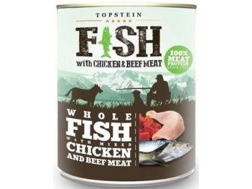 Topstein konz. Fish with Chicken & Beef Meat 800g