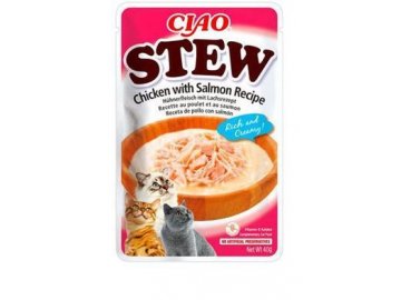 Churu Cat CIAO Stew Chicken with Salmon Recipe 40g