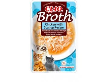 Churu Cat CIAO Broth Chicken with Scallop Recipe 40g