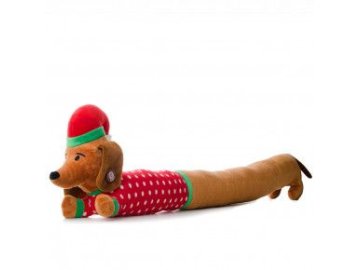 Hračka pes Plyšový jezevčík XL X-Mas, 96 cm