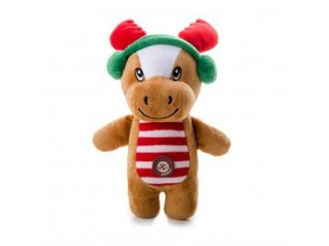 Hračka pes Plyšový sob X-Mas, 23 cm, plyšová