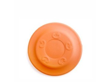 Hračka pes létající talíř Frisbee oranžové 17 cm