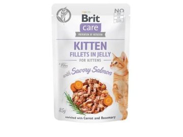 Brit Care Cat Fillets in Jelly Kitten with Salmon 85g
