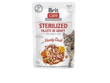 Brit Care Cat Fillets in Gravy Steril. Hearty Duck 85g