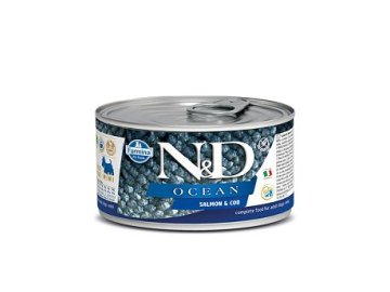 N&D DOG konz. OCEAN Adult Salmon & Codfish Mini 140g