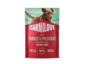 Carnilove Dog Pouch Paté Turkey&Pheas.+Rasp. 300g