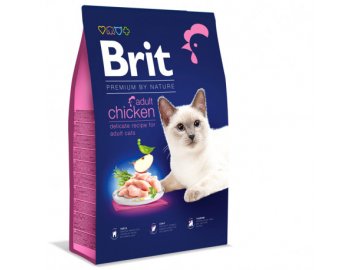 brit premium cat by nature adult chicken 15kg