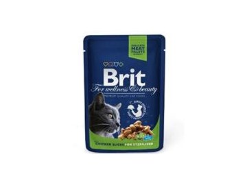Brit Premium Cat kapsa Chicken Slices for Sterilised 100g