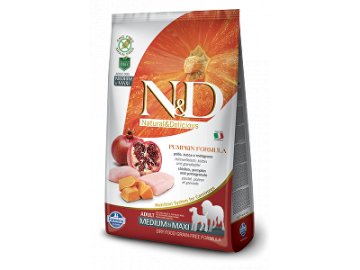 N&D GF Pumpkin DOG Adult M/L Chicken & Pomegranate 12kg