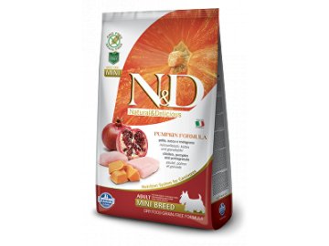 N&D GF Pumpkin DOG Adult Mini Chicken & Pomegranate 7kg