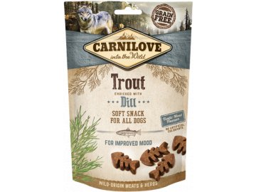 carnilove snacks dog trout and dill 200g product large