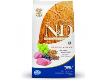 N&D Low Grain Cat Adult Lamb & Blueberry 10kg