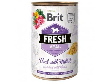 Brit Dog Fresh konzerva Veal with Millet 400g