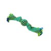 Hračka pes BUSTER Pískací lano s balonkem mod/zel 33cm