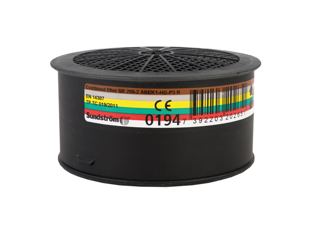 Kombinovaný filter SR 299-2 ABEK1 HG P3 R