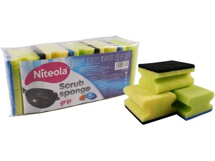 Kuchynská hubka, tvarovaná, 5 ks