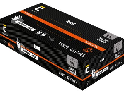 Vinylové nepudrované rukavice RAIL NON