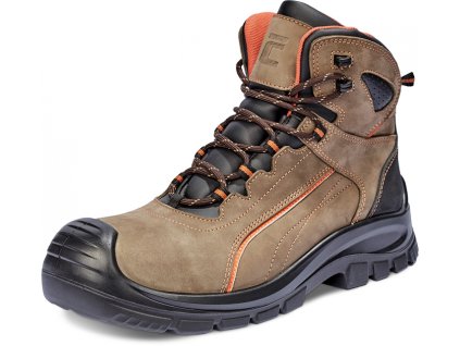 Členková obuv DERRIL MF S3 SRC, sivá, hnedá