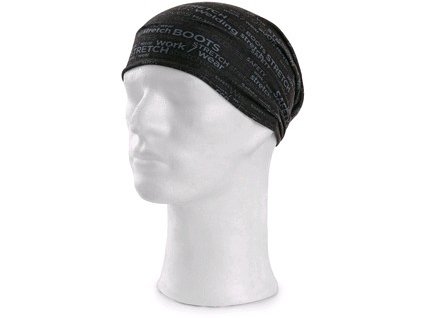 Šatka multifunkčná CXS DARREN, potlač CXS logo, čierna