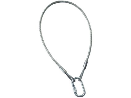 Oceľové kotevní lanko Flum s karabinou