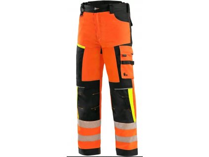 Nohavice CXS BENSON výstražné, pánske, oranžovo-čierna