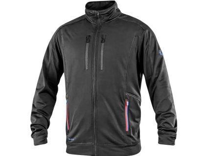 Mikina CXS LEONIS, pánska, čierna s HV modro/červenými doplnkami