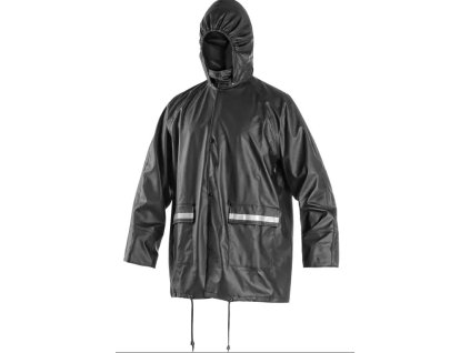 Bunda CXS PU, predĺžená, nepremokavá, antracitová