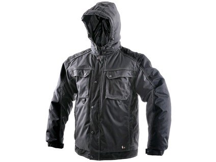 Bunda CXS IRVINE, zimná, pánska, šedo-čierna