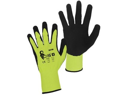 Rukavice CXS WAYNA, máčané v latexe s pieskovou úpravou