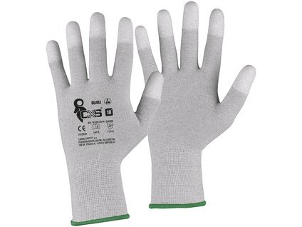 Rukavice CXS SILOLI, antistatické, ESD, povrstvené končekmi prstov