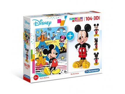 Clementoni puzzle Disney Mickey 104+3D