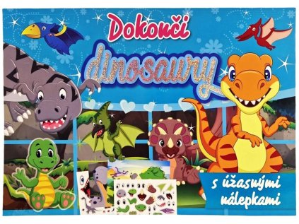 Dokonči dinosaury s úžasnými nálepkami