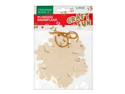 vianocna vlocka zavesenie drevo 3ks 10750