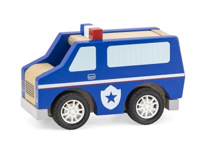 Viga Drevené policajné auto 13cm