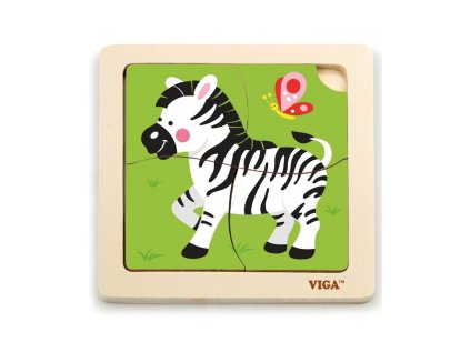 puzzle drev.zebra 4 diely 17657