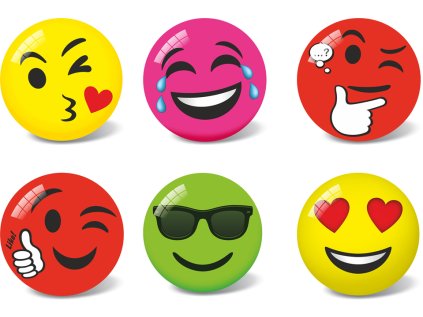 lopta 23cm smajlik 8756