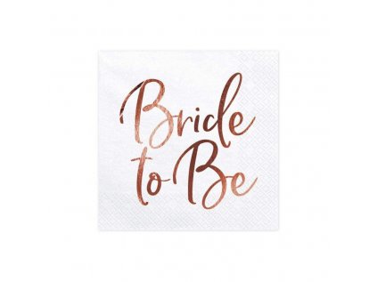 14062 servitky bride to be ruzovo zlate 33x33cm 20 ks