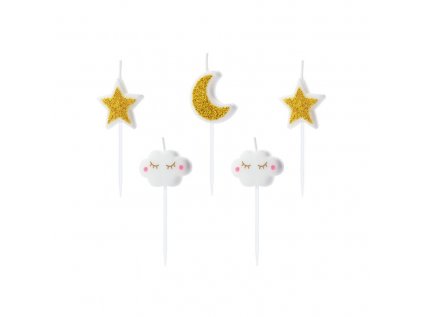 9562 sviecky na tortu mesiacik a hviezdicka