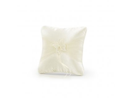 4735 vankusik na snubne prstene s kremovym motylom kremovy