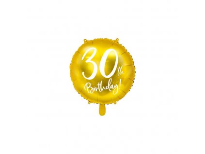 13453 zlaty foliovy balon c 30 45cm