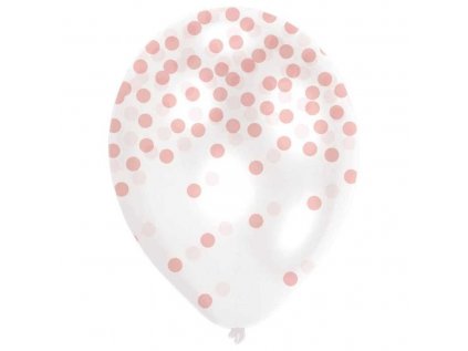 12493 balony s cervenymi konfetami 6 ks