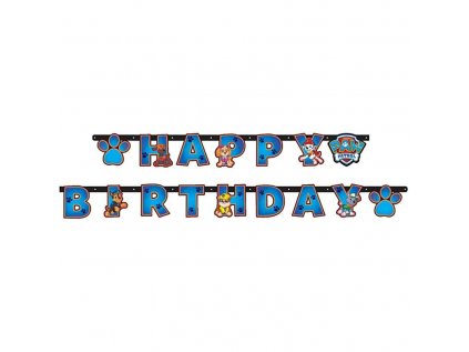 3928 banner happy birthday paw patrol 2 4m