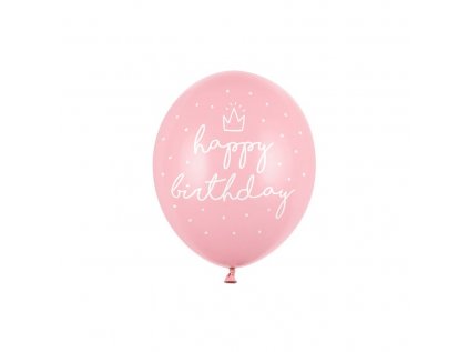 13966 balony 30cm vsetko najlepsie k narodeninam p baby pink